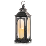 1 x RAW Customer Returns Romadedi Lantern Large for Outdoors - 35cm Black Vintage Lantern Decoration for Candles Wedding Candle Holder Outdoor Living Room Table Decoration - RRP €35.99