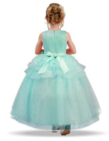 1 x RAW Customer Returns NNJXD Girls Sleeveless Embroidery Princess Pageant Dresses Prom Ball Gown Size 160 12-13 Years 354 Green-A - RRP €31.45