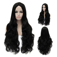 1 x RAW Customer Returns CoastaCloud 30 LOLITA Fashion Wig Long Curly Wavy Hair for Party Adults Black - RRP €23.8