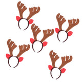 3 x Brand New Lurrose Hoop Hoop Deer Antler Christmas Party Hair Accessory Headbands for Kids Adults 5pcs Ear Red Brown Horn Hoop  - RRP €58.26