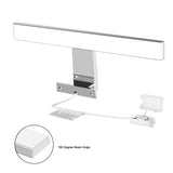 1 x RAW Customer Returns Aourow LED Bathroom Mirror Lamp 5W 230V 500lm, Waterproof IP44 30cm, 3 in 1, Fix on the Mirror on the Cabinet on the Wall, Neutral White Light 4000K, Against Fog Stainless Steel, 300x105x40mm - RRP €22.99