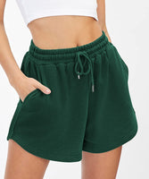 1 x RAW Customer Returns BUHIM Shorts Women Summer Sports Shorts Casual Shorts Cotton High Waist Running Shorts Gym Fitness Shorts Short Sports Pants Jogging Pants Green, M  - RRP €19.99