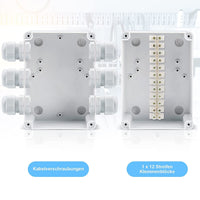 1 x RAW Customer Returns Junction box IP65 waterproof, surface-mounted distribution box, IP65 waterproof surface-mounted junction box, ABS junction box large, flush-mounted junction box for damp rooms, distribution box 150 x 110 x 70 mm  - RRP €15.73