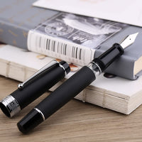 1 x RAW Customer Returns Majohn T5 Piston Fountain Pen Matte Black Fine Nib Large Ink Capacity Set with Box - RRP €34.49