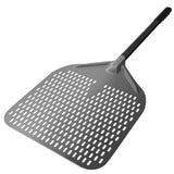 1 x RAW Customer Returns Ga HOMEFAVOR Perforated Pizza Shovel, 14 Inch Pizza Shovel in Hard Anodized Aluminum with Removable Handle for Homemade Pizzas, Bread, Tarts - RRP €43.27