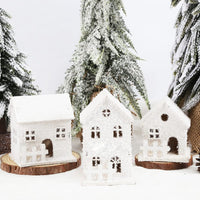 14 x RAW Customer Returns 3 Pieces Luminous Christmas Village, LED Miniature Christmas Houses, Christmas Village with Lights, Wooden Christmas Decorations, Christmas Village with Winter White Warm Light Animated Landscape - RRP €251.86