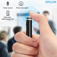 1 x RAW Customer Returns Digital Voice Recorder, 32GB EPILUM Mini Spy Voice Recorder Pen for Conferences with HD Voice Activation, Portable Recording with MP3 Playback with Headphones, USB Rechargeable - RRP €39.3