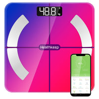 1 x RAW Customer Returns Healthkeep HealthKeep Smart Digital Body Weight Scale with BMI Measurement Stylish White Marble Design - RRP €23.8