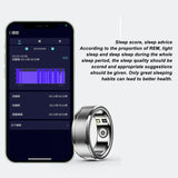 1 x RAW Customer Returns Smart Health Ring, Smart Ring Health Tracker BT 5.1 NFC Sleep Body Temperature Monitoring Pedometer IP68, Sleep Quality Tracker for Birthday Gifts Silver  - RRP €38.65