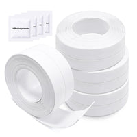 2 x RAW Customer Returns Senbaler 4 rolls sealing tape self-adhesive waterproof, tub sealing tape, waterproof adhesive tape for kitchens and bathrooms toilets white  - RRP €23.2