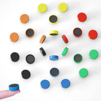 1 x Brand New Exogio Pack of 60 Fridge Magnets Strong Magnets, Colorful Round Decorative Fridge Magnets for Magnetic Board, Fridge, School, Office, Colorful Round Magnets, Strong - RRP €19.2