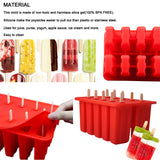 1 x RAW Customer Returns Miaowoof Homemade Popsicle Molds, Silicone Popsicle Maker for Frozen Ice Cream, BPA Free, with 50 Popsicle Sticks, 50 Ice Bags, Funnel and Popsicle Recipes, 10 Cavities - RRP €15.12