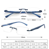 1 x Brand New LITIMA Reading Glasses for Men, Lightweight Blue Light Blocking Metal Frame Men s Reading Glasses Blue, 1.25  - RRP €22.19