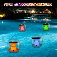 5 x Brand New TGKYK Pool Lighting Solar, 2Pcs 3 Colors Solar Floating Pool Light, Solar Pond Lighting with Remote Control, Floating Solar Lights, Solar Pool Lighting Floating for Pool Lighting - RRP €102.0