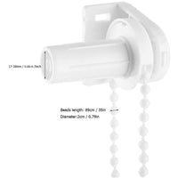 1 x RAW Customer Returns 2 kit roller blind bracket window 17mm roller blind fittings spare parts roller blind chain hoist replacement clamp holder roller blind clamp carrier without drilling for blackout blinds, window clamp-fix blinds  - RRP €12.1