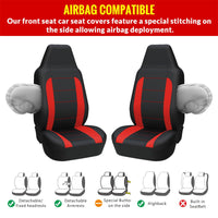 1 x RAW Customer Returns AUTOYOUTH Car Seat Covers Front Seats Bucket Seat Covers Car One-Piece Car Seat Protector Interior Universal Fit Car Seat Covers Car Seat Cover for Car Seat Accessories, Red - RRP €33.43