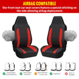 1 x RAW Customer Returns AUTOYOUTH Car Seat Covers Front Seats Bucket Seat Covers Car One-Piece Car Seat Protector Interior Universal Fit Car Seat Covers Car Seat Cover for Car Seat Accessories, Red - RRP €33.43