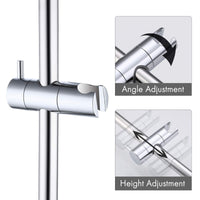 1 x RAW Customer Returns KES shower rod shower rail stainless steel SUS 304 wall rail with shower head holder adjustable rod shower head 100 CM long polished, F209S100-PS - RRP €49.99