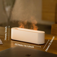 1 x RAW Customer Returns Flame Aroma Diffuser, 200ml Portable Aromatherapy Humidifier with 7 Flames Night Light Diffuser 2 Night Light Modes Auto Off White  - RRP €31.46