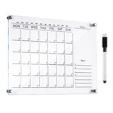 1 x RAW Customer Returns Wall Calendar Wipeable Acrylic, 40 x 30 cm Clear Personalized Wall Calendar Acrylic Whiteboard Calendar for Weekly Planner Office Classroom - RRP €21.6