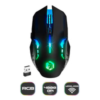 1 x RAW Customer Returns EMPIRE GAMING - Armor RF800 Wireless Rechargeable Gaming Keyboard and Mouse Set QWERTZ DE Layout - Keyboard 2.4GHz RGB - Mouse 4800 DPI with Mouse Pad - PC PS4 PS5 Xbox One Series Mac - Black - RRP €41.99