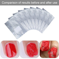 1 x Brand New Nail polish remover wraps pads, nail polish remover pads, aluminum foil nail polish remover pads, nail polish remover aluminum foil, aluminum foil nail polish remover wraps pads, with 1 nail file strip, 50 pieces - RRP €18.0