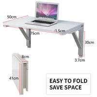 1 x RAW Customer Returns Wall-mounted Folding Table, Space-saving Small Floating Desk, Solid Wood Folding Computer Desk, Wall-mounted Drop-leaf Table for Dining Room, Study, Kitchen, Dinner, Laundry, Bar, Etc - RRP €109.92