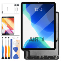 1 x RAW Customer Returns Replacement Screen Compatible for iPad Air 4 11 inch 2020 , Replacement for iPad Air 4th Generation A2316 A2324 A2072 A2325, LCD Display Touch Screen Digitizer with Tempered Glass Tools - RRP €191.11