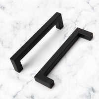 1 x RAW Customer Returns LONTAN 10 pieces cabinet handles black kitchen handles 96 mm hole spacing furniture handles black door handle modern handles for kitchen cabinets black handles kitchen handles furniture - RRP €27.97