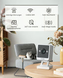 1 x RAW Customer Returns VEEZOOM 3MP indoor surveillance camera WiFi, IP camera indoor with people motion sound detection, 2.4Ghz WiFi, color night vision, two-way audio, SD cloud storage, Q26 - RRP €27.99