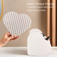 1 x Brand New Heart Shaped Makeup Organizer, Multi-Purpose 4 Compartments, Makeup Storage, Cosmetic Skin Care Jewelry Storage Box for Dresser, Bedside Table, Desk, Living Room - RRP €19.2