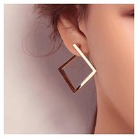 1 x Brand New W WEILIRIAN Vintage Square Earrings for Women Hollow Square Earrings Square Earrings Geometric Square Dangle Earrings for Girls Gifts Gold  - RRP €18.0