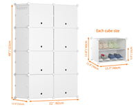 1 x RAW Customer Returns HOMIDEC Shoe Rack, 7-Tier Shoe Cabinet Shoe Storage for 28 Pairs of Shoes and Boots, Plastic Shoe Racks Shoe Organizer for Hallway Bedroom Entrance, White - RRP €45.99