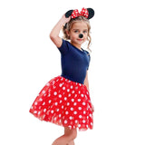 1 x RAW Customer Returns Women s mouse costume set, red tutu with white dots headband with black ears and red bow gloves nose for carnival theme cosplay party - RRP €20.8