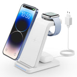 1 x RAW Customer Returns GEEKERA Wireless Charger, 3 in 1 Inductive Charging Station for iPhone 15 14 13 12 11 Pro Max XS XR X 8, Charging Station for Apple Watch Ultra 9 8 6 5 4 3 2 SE, Wireless Charger for AirPods Pro 2 Pro 3 2 - RRP €40.32