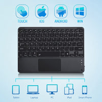 1 x RAW Customer Returns KOOCHUWAH K08 Bluetooth Keyboard with Spanish QWERTY Touchpad, Compatible with iPad Galaxy Tab Tablets Laptop Smartphones. - RRP €31.28