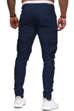 1 x RAW Customer Returns Cassiecy Men s Jogger Chino Cargo Jeans Trousers Stretch Sports Trousers Men s Trousers with Pockets Slim Fit Casual Trousers, L, Navy-1 - RRP €36.99