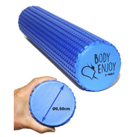 1 x RAW Customer Returns Medium fascia roll for back spine massage - back stretcher 9.5cm x43cm ocean blue , yoga pilates fascia foam roller for neck back pain trigger point treatment - RRP €28.95