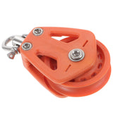 9 x Brand New Stainless Steel Pulley, Orange Single Lifting Pulley Sail Pulley Double Nylon Pulley Pulley Wheel Pulley Accessory Sailboat Pulley for Steel Cable - RRP €226.8