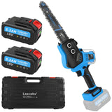 1 x RAW Customer Returns Laecabv 7 Inch Mini Portable Cordless Chainsaw for Wood Cutting and Gardening with 18V 5.2Ah Battery 7 Inch with Batteries  - RRP €187.44