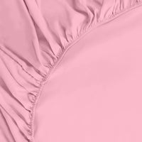 1 x RAW Customer Returns Utopia Bedding - Fitted Sheet 140x200cm - Pink - Brushed Polyester Microfiber Fitted Sheet - 35cm Deep Pocket - RRP €14.99