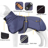 1 x RAW Customer Returns DoggieKit Dog Coats Waterproof Windproof Warm Winter Safe with Thread Reflective Stripes Jacket for Medium Large Dogs with Harness Hole for Puppies Pets Cold Weather Clothing Vest - RRP €23.18