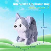 1 x RAW Customer Returns Toy Dog for Children Pet Girl Boy Interactive Plush Toy with Walking, Barking, Tail Wagging, Electronic Plush Puppy Toy Pet for 3 4 5 Years Old - RRP €19.99