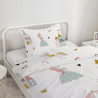 1 x RAW Customer Returns MUSOLEI Single duvet cover for girls Duvet cover set for girls Duvet cover 150x200 cm and pillowcase 50x80cm Princess bed set Microfibre bed linen Single bed set for girls - RRP €24.58