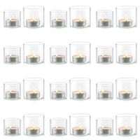 1 x RAW Customer Returns NUPTIO tealight holder tealights tealight glasses glass - 24 pieces small floating candle holder tealight wedding lantern tealight glass candle holder glasses votive candle holder Christmas 4 cm 5 cm height - RRP €27.2