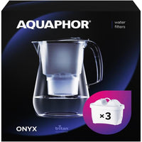 1 x RAW Customer Returns AQUAPHOR water filter Onyx White incl. 3 MAXFOR filters I 4.2L water filter in glass look I Carafe I Reduces limescale chlorine I Perfect for the family I Premium quality I Stylish container - RRP €25.76