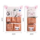 1 x Brand New croselyu Multifunctional Hanging Bag Cute Cartoon Modeling Dormitory Fabric Hanging Basket Small Items Storage Bag Bathroom Wall Hanging Bag Behind Door Wall Hanging - RRP €30.0