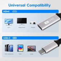 1 x RAW Customer Returns USB C to HDMI, USB C HDMI 4K adapter Thunderbolt 3 to USB C HDMI adapter compatible with iPhone 15Pro 15Pro Max, MacBook Pro Air, iPad Pro Air, Pixelbook, Samsung Galaxy S Note, Dell XPS, Surface Pro Gray - RRP €8.92