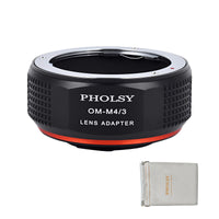 1 x RAW Customer Returns PHOLSY OM to M4 3 Lens Adapter for Olympus Zuiko OM Mount Lens and Micro Four Thirds M4 3 Camera Body MFT Micro 4 3 Mount Compatible with Olympus Panasonic Lumix OM-MFT - RRP €33.99