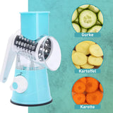 8 x Brand New ahc enterprise Manual Rotating Vegetable Cutter Cheese Grater Portable Chipper Grater Vegetable Chopper Potato Grater Vegetable Furniture Practical Use Easy to Carry Steel Green - RRP €163.2